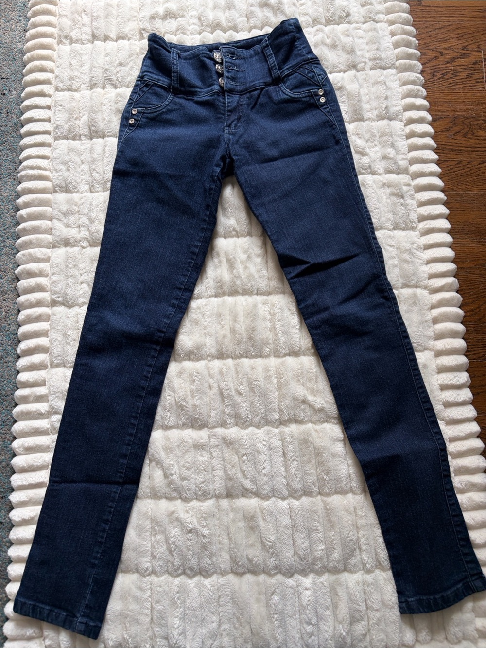 Women's Dark Blue Colombian butt lifting Skinny Jeans - Classic Stretch Fit